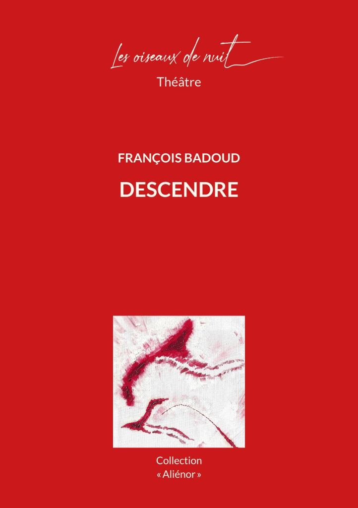 Les oiseaux de nuit éditions. Pièce de théâtre belge francophone, Descendre de François Badoud, couverture 1.