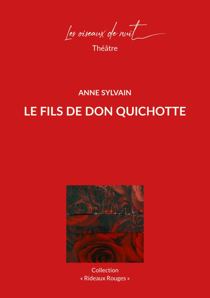 Les oiseaux de nuit éditions. Pièce de théâtre belge francophone, Le fils de Don Quichotte de Anne Sylvain, couverture 1.