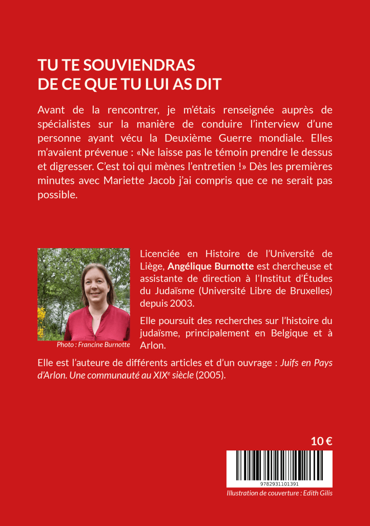 Les oiseaux de nuit éditions. Pièce de théâtre belge francophone, Tu te souviendras de ce que tu lui as dit, d'Angélique Burnotte, couverture 4.